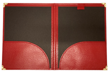 Load image into Gallery viewer, Leatherette Band Folio with Pencil Loop (Red)
